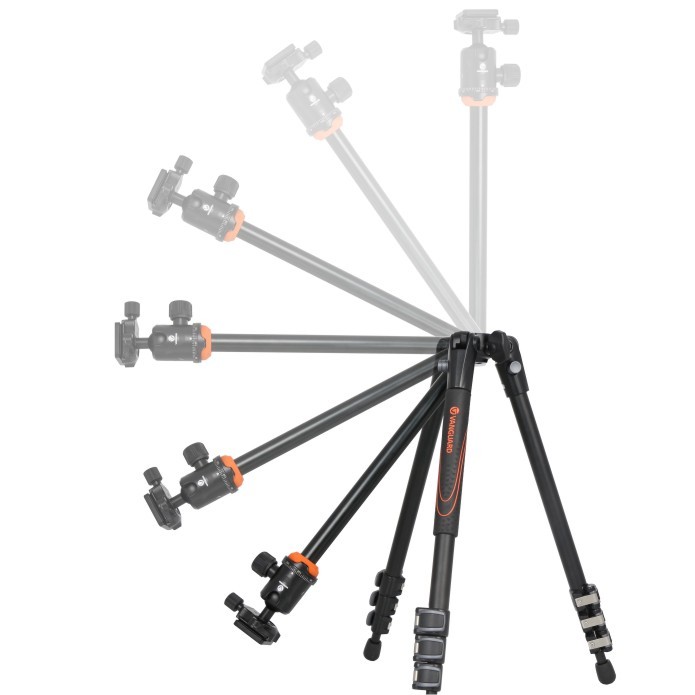 the veo 204AB travel tripod showing the reversible centre column
