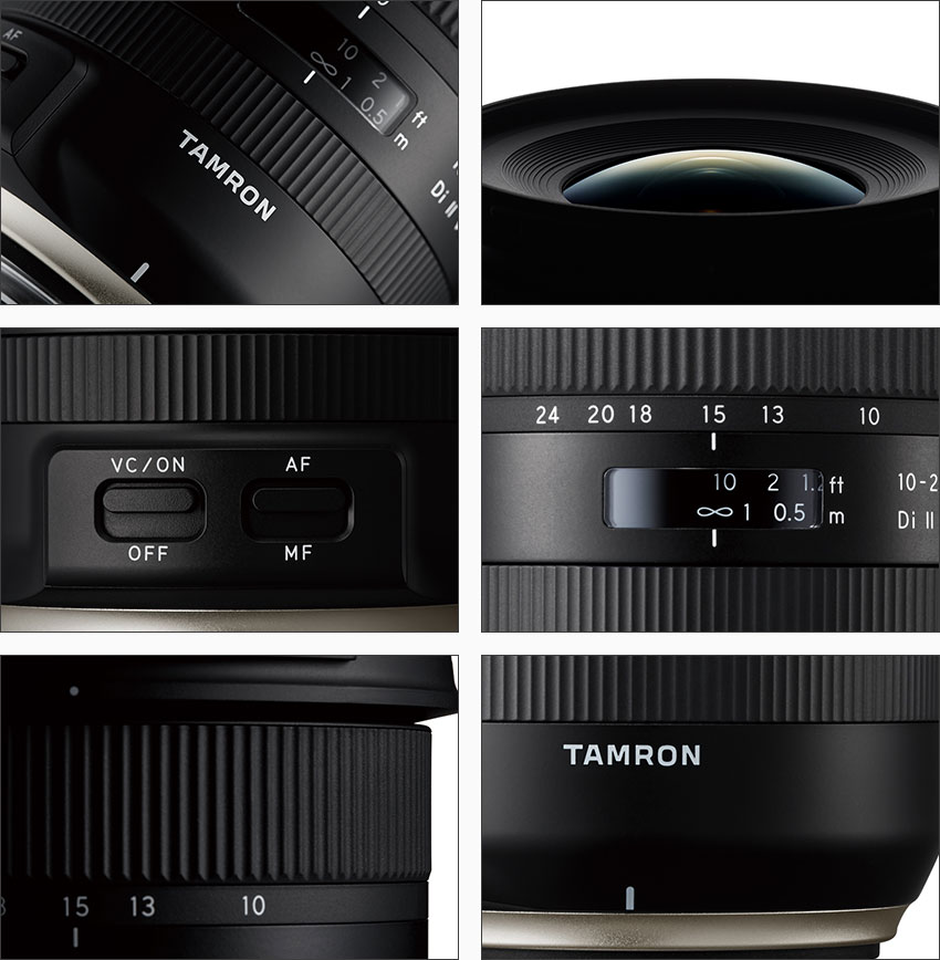 Tamron 10-24mm lens review - various images of the lens showing its features